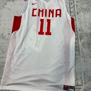 Yi Jianlian 2012 China Olympic National Team Nike Jersey NBA Mens Large
